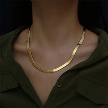 JI 패션 24K 골드 목걸이 4MM/40 45 50CM 블레이드 뱀 뼈 체인 남자 & 여자의 보석 선물