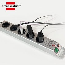 독일 브레넨스툴 수퍼솔리드 고강도 안전 5구콘센트 과부하차단 안전접지 누전방지, 블랙_BSS-5BK+사은품 케이블타이 3ea