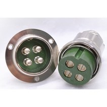 항공잭 40MM 날개타입 K-40-4핀 플러그 국내생산 원형커넥터 써큘러커넥터, 01_케이블