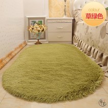 타원형 카페트 러그 침실 거실 매트 양털 푹신 두꺼운