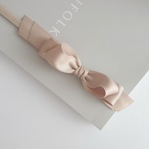 앙드레뿌띠 베이지리본베이비밴드 돌아기헤어밴드 아기머리띠 백일촬영 돌쵤영