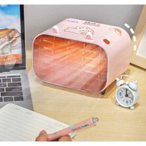 소형 usb 온풍기 탁상용 히터 퀵 난방 전기 절약, (White)사각히터+스티커+토끼귀+3미터코드