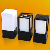 인테리어 문주등 테라스등 가로등 정원등 사각 테크등 야외조명 인테리어조명, 문주등(사각)100mm