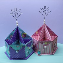 우리공방 수반장 / 종이접기 DIY 패키지 / 내가 만드는 종이접기 연필꽂이 / 메모꽂이 / 2개 세트/ 핸드메이드 선물