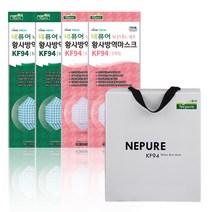 네퓨어 KF94/KF-AD 끈조절 마스크 대형/소형 선물세트, 21_KF94 하운드핑크 35매+하운드그린 35매