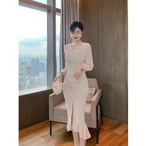 한스마켓 봄신상원피스 여성정장원피스 하객룩 돌잔치맘원피스