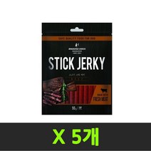 바우와우 스틱 져키 90g X 5개 소고기 양고기 오리고기, 소고기 져키 90g