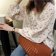 드레스날다 귀여운꽃무늬 잔꽃 플라워 퍼프소매 블라우스 mbl1175