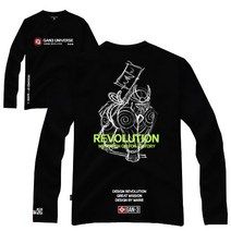 간쓰리 긴팔티 M~2XL 브레이브엔트리 블랙