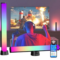 Delralos 스마트 RGB PC방 음성 제어 LED 조명 파티 무드등, 2세대