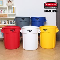 (정품)브루트 컨테이너 37L/75L/고무다라이 플라스틱통, 노랑, 벤티드브루트 75리터