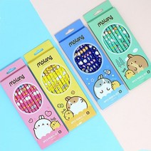 몰랑이 8본 연필 세트 ver.4 4개 몰랑이 특이한 유치원 톰보우 블랙윙 문구, 단품, 단품, 상세페이지 참조