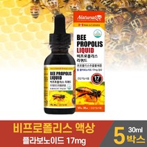 캐나다 비 프로폴리스 리퀴드 액상 원액 스포이드 PROPOLIS 플로폴리스 프러폴리스 프로플리스 영양제 구강 항균작용 항산화 도움 줄수 있음 온가족 성장기 청소년 수험생 주부, 5개, 30ml