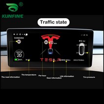 자동차 계기판 디지털 클러스터 led 테슬라 모델 3 모델 y 8.8 인치 hud lcd 대시 보드 Linux 시스템 carplay 디스플레이 악기, 카플레이 프론트 리어