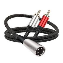 전문가용 XLR to 2 RCA Y 스플리터 케이블 스테레오 오디오 상호 연결 케이블 어댑터 클리어 신호 변속기, 6.XLR Male To 2RCA - 1m