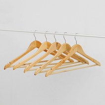 씨즌M닷컴 NATURE 원목 옷걸이 바지걸이 5P세트 44cm 나무느낌