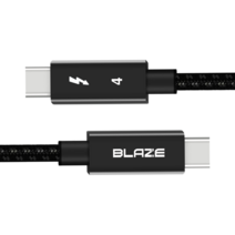 [usbto동축] 블레이즈 USB4 40Gbps GEN3 100W 8K 동축 Coaxial 썬더볼트3 4 패브릭 케이블, 50cm, 블랙
