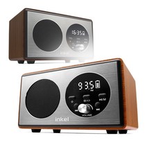 인켈 IK-BT31 레트로 블루투스 스피커 FM 라디오 시계 알람 USB TF 음악재생 휴대용스피커, 메이플