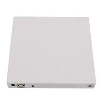 외장CD롬 CD 플레이어 플매트 카펫 러그 앤 플레이 USB 2.0 외장 DVD RW 버너 슬림 녹음기 노트북 PC 데스크탑용 고속 광학 드라이브, [01] White, 01 White