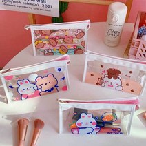 차이온 바니베어 PVC 투명 파우치 필통, 바니와 베어