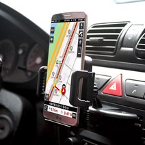 차량용 CD슬롯 스마트폰 거치대, 블랙, 1개