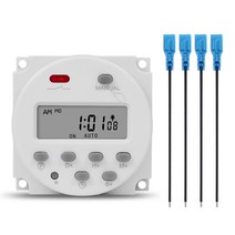 SINOTIMER 1 초 간격 12V 디지털 LCD 타이머 스위치 7 일 주간 프로그래밍 가능한 시간 릴레이 프로그래머 CN101S, 하나, 하얀