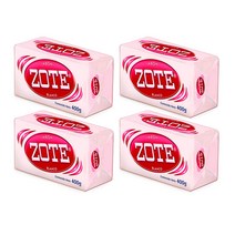 토탈하우스 ZOTE비누 4개세트 핑크 조트비누 멕시코비누 천연비누 만능비누 ZOTE, 1set, 400g