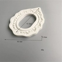 사각 타원 레트로 액자 사진 프레임 실리콘 몰드 퐁당 소프트 도자기 점토 석고 장식, a124, A124
