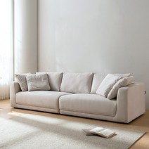 [3만원 즉시할인][스칸디아]컴피 아쿠아텍스 패브릭 쇼파(쿠션증정) + 3인&4인 소파, 아이보리, 02. 4인용 소파