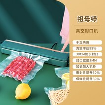 진공포장기 생선 육류 과일 슬라이스 음식 식품 실링기 압축 기계 휴대용 가정용, 더블모터-에메랄드- 50개 20X25