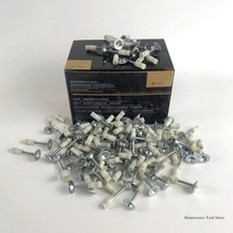 네일 터프팅 건 20010050pcs 못은 수동 스틸 리벳 도구 콘크리트 벽 앵커 와이어 슬롯 장치 장식 도구 부품에 맞습니다., 100개