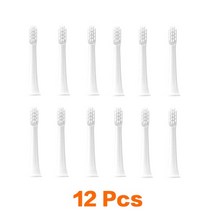 xiaomi mijia t100 성인 방수 초음파 자동 칫솔 교체 칫솔 용 12pcs 전동 칫솔 헤드, 12개
