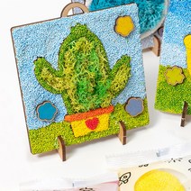 모스 액자 우드 칼라 폼 클레이 만들기 재료 어린이 초등 미술 공예재료 diy, 병아리