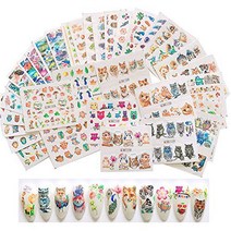 36sheets Nail Art Water Decals Water Transfer Sticker Different Fox Owl Patterns Decals for fingerna, 1