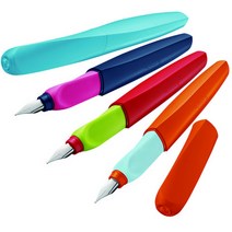 펠리칸 트위스트 만년필(라이트블루/블루/F/Pelikan), 단품, 라이트블루/블루123665