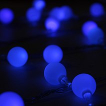 웰스트리 크리스마스전구 LED투명선40구-블루