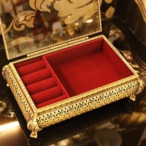 국산 엔틱 사각 보석함 - 악세사리 보관함 진열대 수납함 반지 귀걸이, 신주