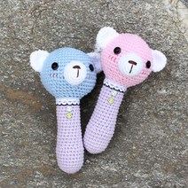 곰의 작은집 DIY 인형만들기 손뜨개&코바늘인형_고미딸랑이, 하늘색, 1개