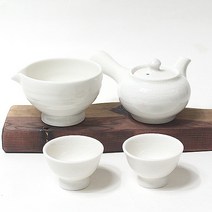 백자유리결정2인다기세트, 1