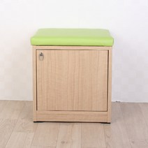 소나무공방 공간수납의자, 02.도어공간수납의자(40cm)-네추럴+그린방석