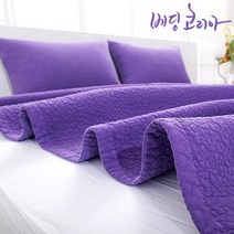베딩코리아 60수아사면/국내생산/피그먼트/이불/패드/이불패드, 퍼플