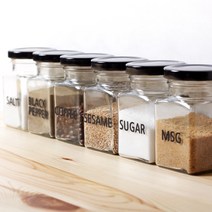 로맨틱노벰버 사각 양념통 블랙캡 소금, 170ml, 1개