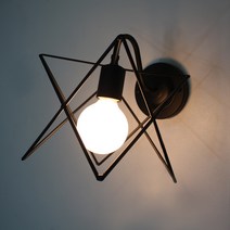 조명1번지 체코 벽등 인테리어조명, 블랙(LED볼구-전구색)