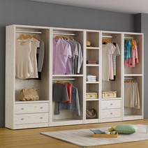 나산가구 시스템 2단 옷장 800, 웬지