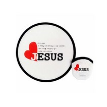 [펀집] 원터치 접이식 포켓 기본형 수박 오렌지 부채, 기본포켓 Jesus love, 1개