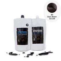 코겐미네랄 세피아 스피드 칼라솔루션 일반염색약(멋내기), 4N Dark Brown 진한갈색, 1개