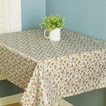 찬미디자인 D방수식탁보 들꽃, 블루, 직4인 108x150cm