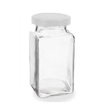 글라스락 허브러그사각 대 300g(250ml) 유리용기, 250ml, 화이트, 1개
