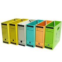 희망화일 문서보관상자 화일박스 문서보관함 A4 320x250x100mm 노랑외, 분홍색(S401024)