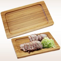 베스트데코 대나무 고기도마 고기접시 회도마 원목접시 나무/원목도마, 대 사이즈, 1개